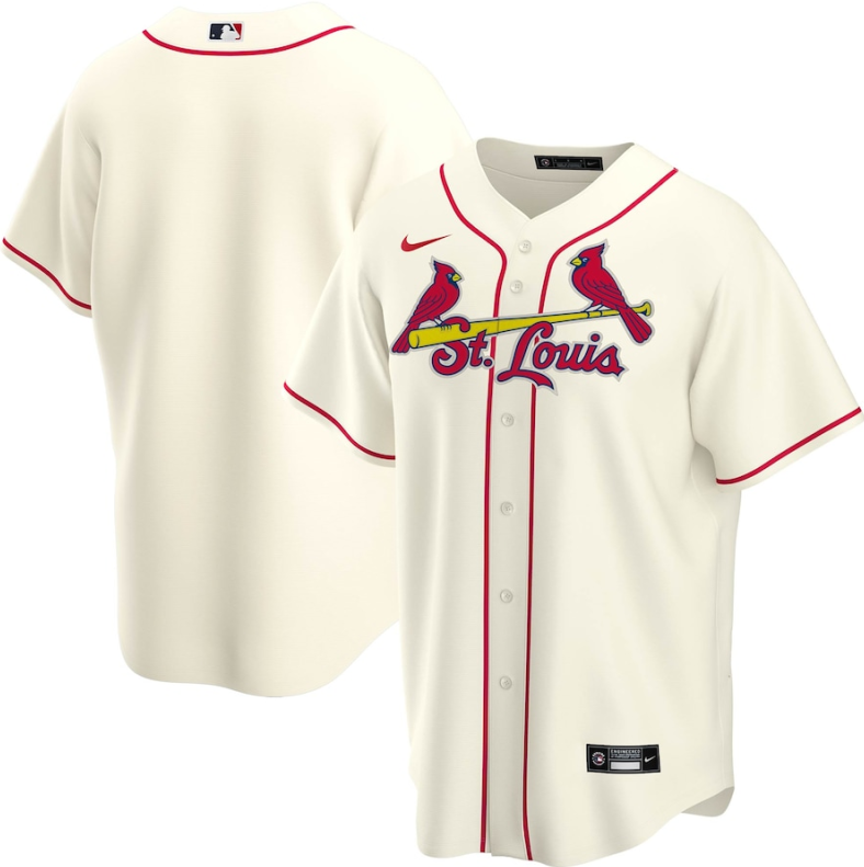 Men's St. Louis Cardinals Blank Cream Cool Base Stitched MLB Jersey